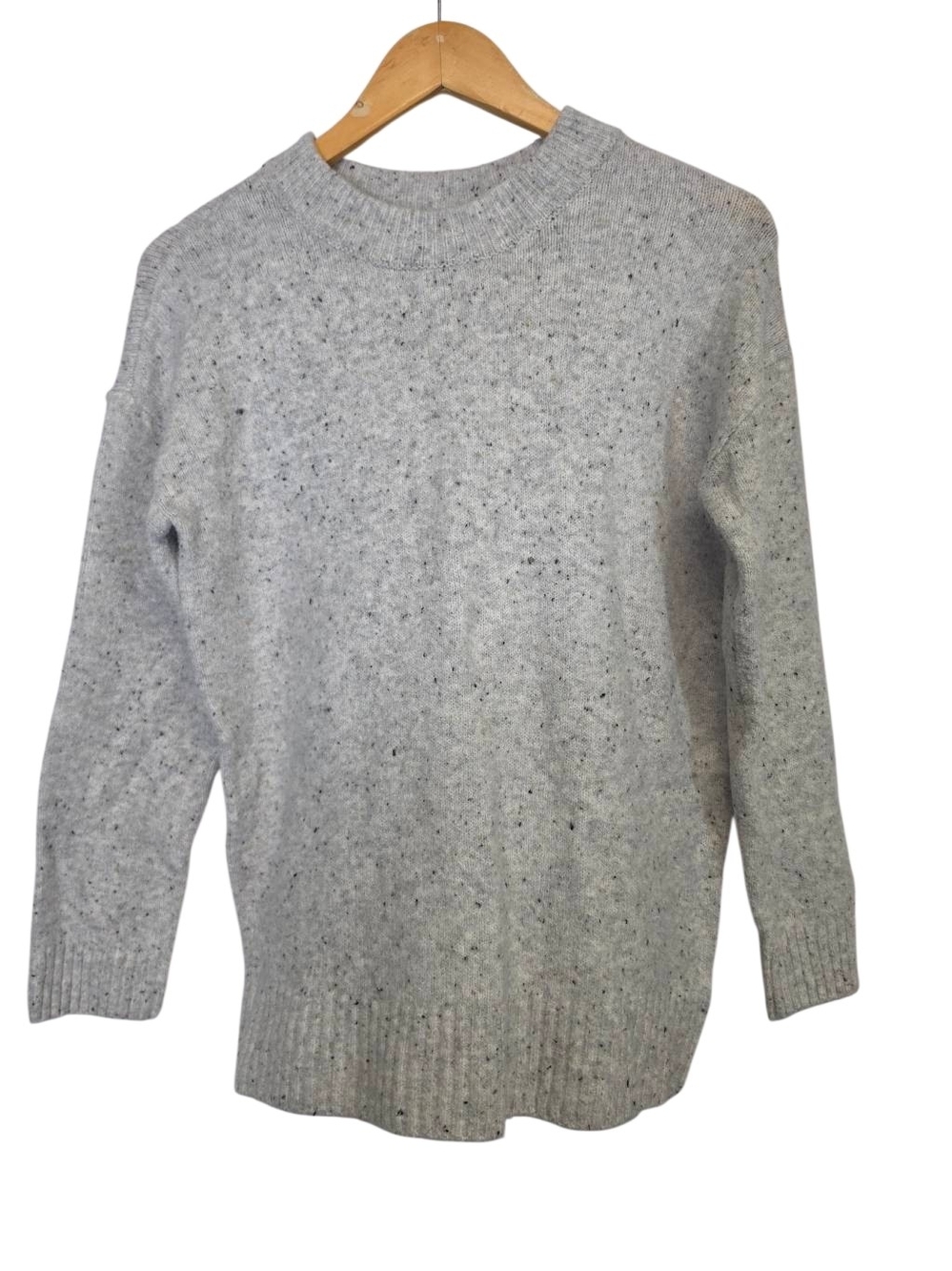 a.n.a Light Gray Speckled Crewneck Women's Sweater